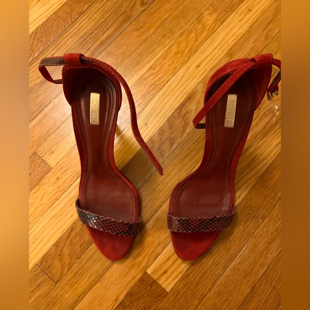 Schutz heels, dark red, size 38, 100 mm, only worn once